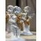 Angyal macival álló poly 4,5x4x8,5 cm fehér, barna 3 féle