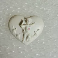 Angyal hűtőmágnes poly 5,4x1,6x4,5 cm fehér 4 féle