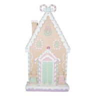 Mézeskalács ház glitteres magnézia 50x15x93 cm pasztell