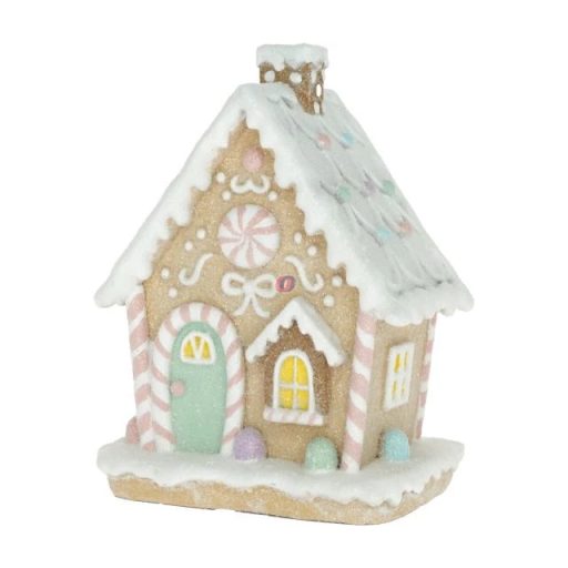 Dekor Mézeskalács ház glitteres v2 11,5x11x18 cm