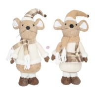   Egér fiú, lány, teleszkópos lábbal textil 18.5x17x48 cm 2 féle