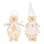 Mézeskalács figura fiú, lány álló textil 20x15x40 cm kék, rózsaszín 2 féle
