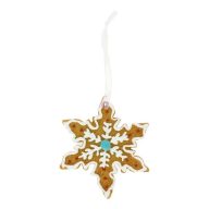 Mézeskalács hópehely, akasztós 7,1x1x8,4 cm