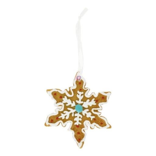 Mézeskalács hópehely, akasztós 7,1x1x8,4 cm