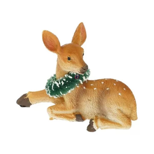 Prémium Őz figura koszorúval fekvő 7,8x3,3x6,5 cm