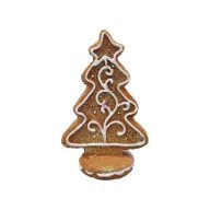   Mézeskalács fenyőfa csillaggal, álló glitteres 5,1x3x8 cm