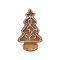 Mézeskalács fenyőfa csillaggal, álló glitteres 5,1x3x8 cm