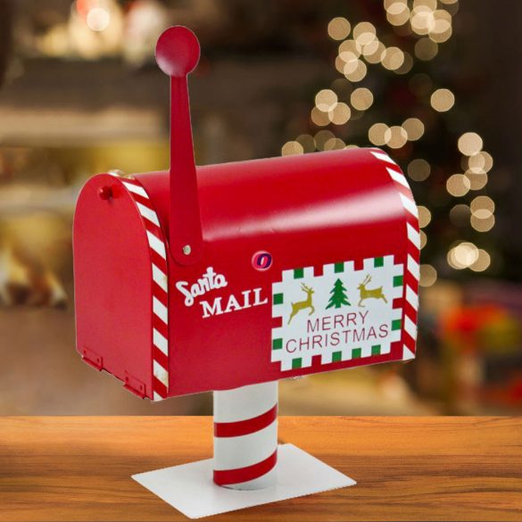 Karácsonyi postaláda Santa mail piros 26cm