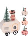 Karácsonyi lakókocsi kislánnyal 14 cm 3 féle választható kivitel