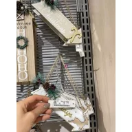   Karácsonyi fa jelzőtábla felirattal felirat, akasztható 20cm