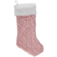   Luxury Óriás Mikulás plüss zokni/csizma kandallóhoz rózsaszín 50 cm