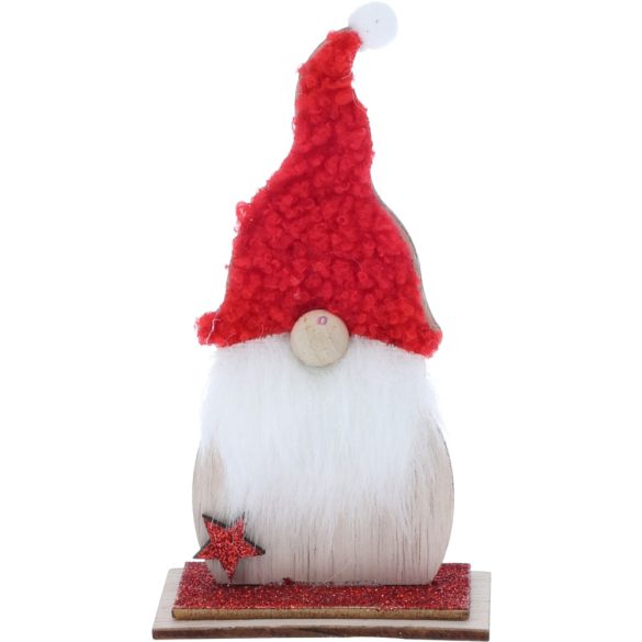 Prémium karácsonyi manó fa, textil 12,5 cm 3 féle választható kivitel