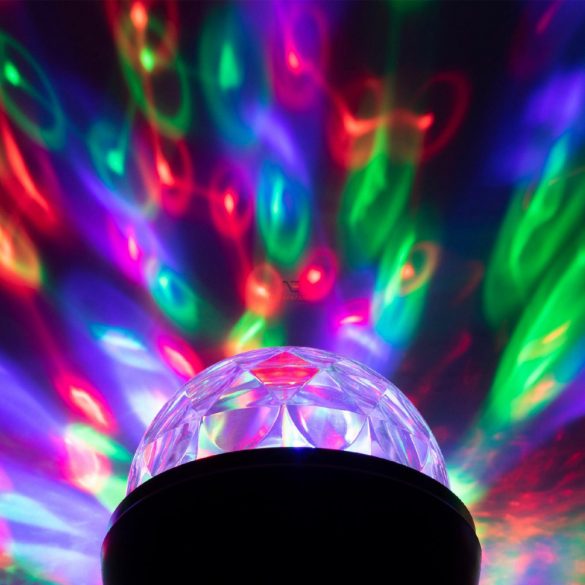 Home Diszkó lámpa, forgó RGB LED, 3W DL 4/27