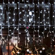   HOME LED-es sorolható jégcsap fényfüggöny, hidegfehér 200LED 5 m, IP44 DLFJ 200/WH