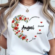   Anyák napi póló "Heart" - személyre szabható, többféle színben, felnőtt méretekben