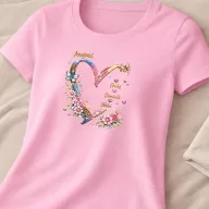   Anyák napi póló "Glitter Heart" - személyre szabható, többféle színben, felnőtt méretekben