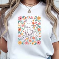   Anyák napi póló "Hands - személyre szabható, többféle színben, felnőtt méretekben