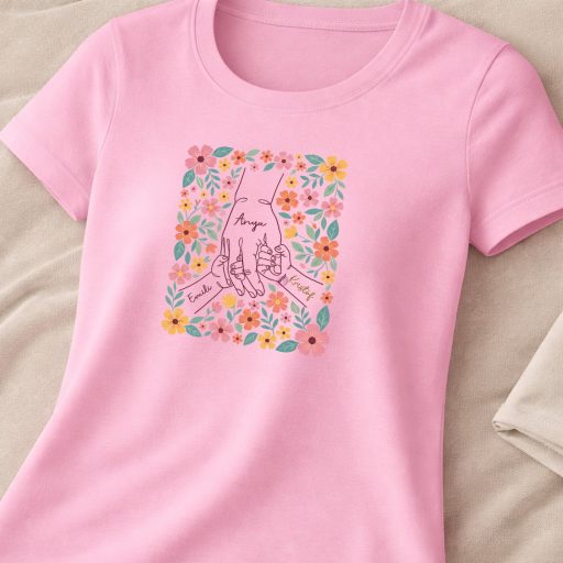 Anyák napi póló "Hands - személyre szabható, többféle színben, felnőtt méretekben