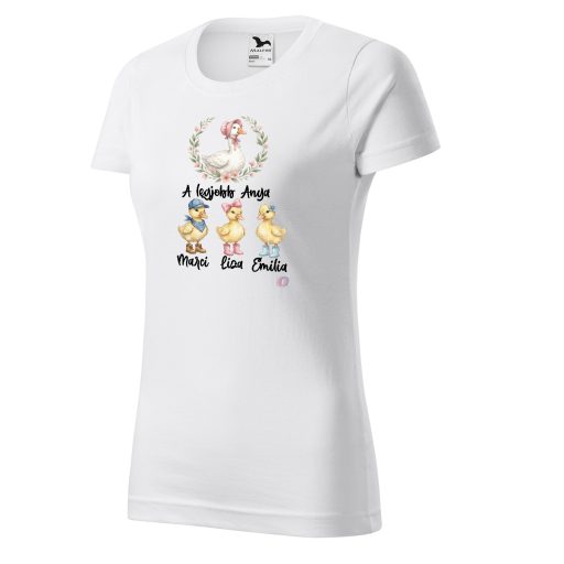 Anyák napi póló "Libák" - személyre szabható, többféle színben, felnőtt méretekben