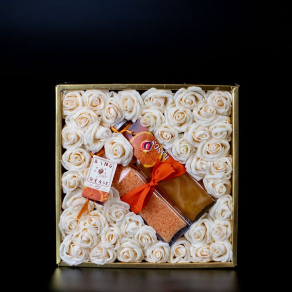Luxury rózsabox Prémium SPA termékekkel Elegant fresh