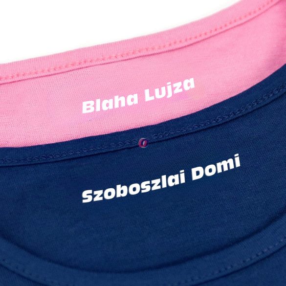 25 db vasalható név cimke textilre - egyszerű vasalás, egyedi neves  max 20 karakter