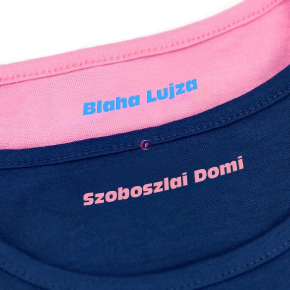 25 db vasalható név cimke textilre - egyszerű vasalás, egyedi neves  max 20 karakter