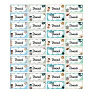   40 db kalózos vasalható név cimke textilre - 5,5X2,5 cm, egyszerű vasalás, egyedi neves
