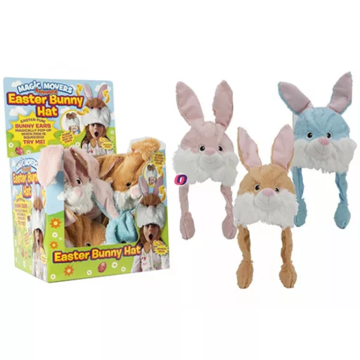 Húsvéti nyuszi sapka mozgó nyuszifül 3 színben