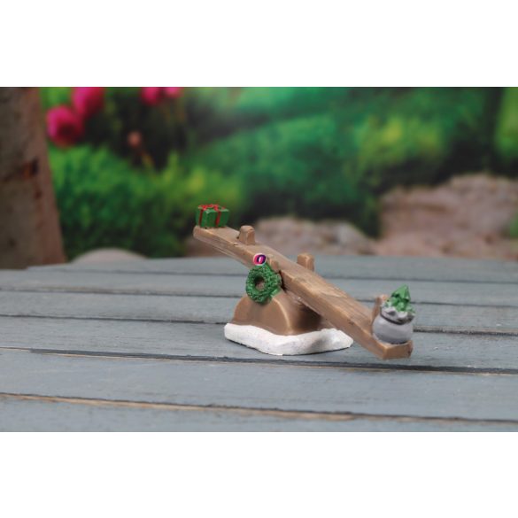 Tündérkert téli libikóka poly 16 cm Deconline Fairy Garden