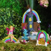   Tündérkert unikornis szett 6 db-os poly Deconline Fairy Garden