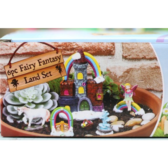 Tündérkert unikornis szett 6 db-os poly Deconline Fairy Garden