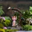 Tündérkert tündér hintán 20 cm Deconline Fairy Garden