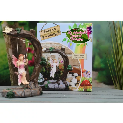 Tündérkert tündér hintán 20 cm Deconline Fairy Garden