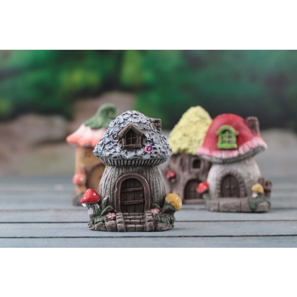 Tündérkert figura gomba/virág házikó 4 féle választható Deconline Fairy Garden
