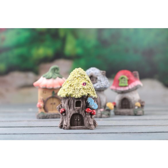 Tündérkert figura gomba/virág házikó 4 féle választható Deconline Fairy Garden