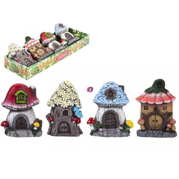 Tündérkert figura gomba/virág házikó 4 féle választható Deconline Fairy Garden