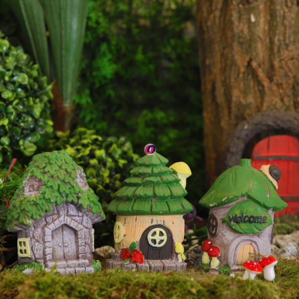 Tündérkert figura erdei tündérház 3 féle  Deconline Fairy Garden