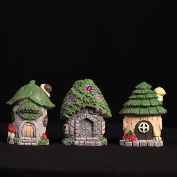Tündérkert figura erdei tündérház 3 féle  Deconline Fairy Garden