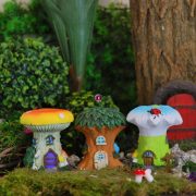   Tündérkert figura fa és gombarházak 3 féle  Deconline Fairy Garden