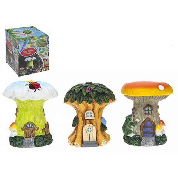 Tündérkert figura fa és gombarházak 3 féle  Deconline Fairy Garden