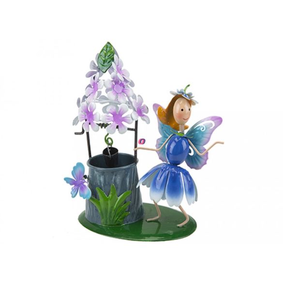 Kerti tündér virágos kúttal 24 cm Deconline Fairy Garden