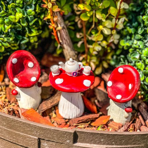 Tündérkert gomba bútor szett 3 részes Deconline Fairy garden