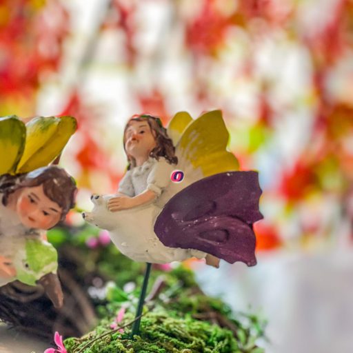 Tündérkert tündér madárral leszúrható 3 féle Deconline Fairy Garden