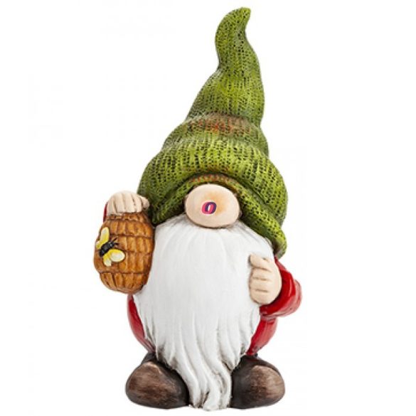 Prémium Kerti Törpe manó figura kezében lógó csuporral 28cm Deconline Garden