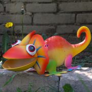 XL Kerti figura Happy lizard 40 cm Deconline Garden
