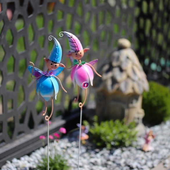 Leszúrós tündérmanó kerti dísz 70cm fém 2 féle Deconline Garden