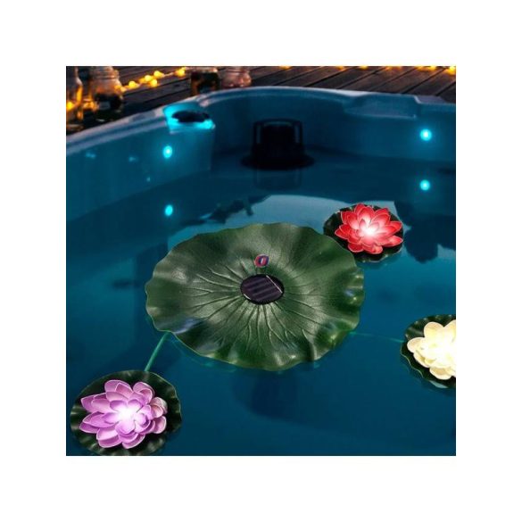 XL liliom Napelemes Lámpa kerti tóhoz Deconline Garden