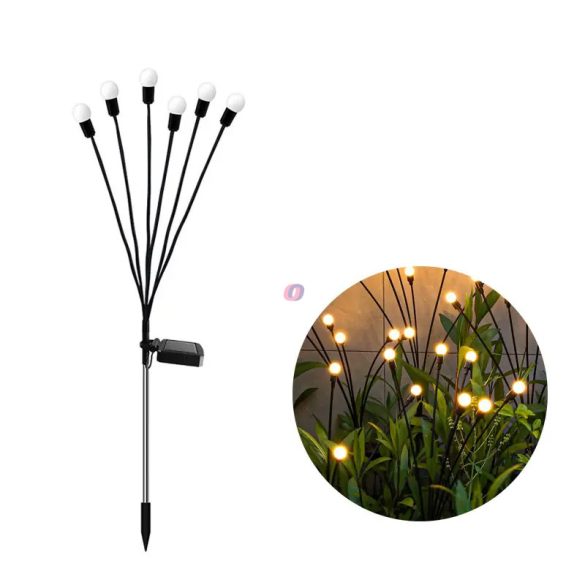 2 db-os XL Prémium napelemes lámpa 70 cm 6 LED Fireball szett