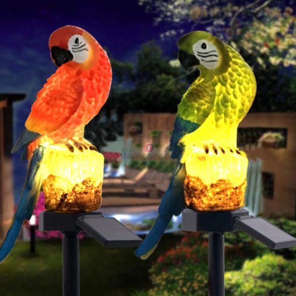Papagáj alakú napelemes lámpa 43 cm