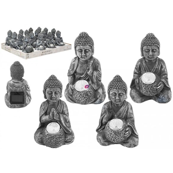 Napelemes lámpa mini buddha szobor 4 féle Deconline Garden